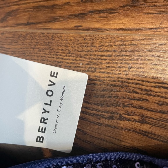 BNWT Navy Prom sequin and satin bubble skirt evening dress - Picture 6 of 10